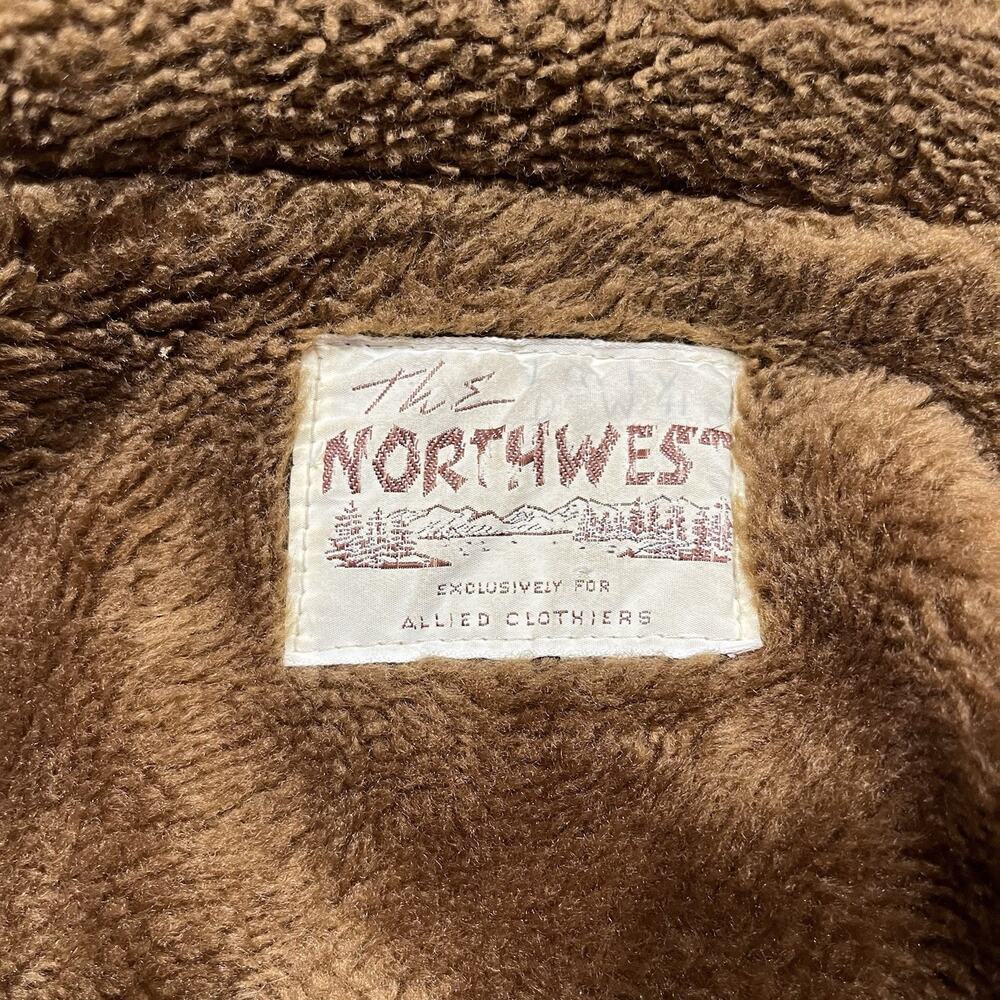Vintage Northwest Corduroy Sherpa Lined Belted Jacket Womens Large - Picture 13 of 16